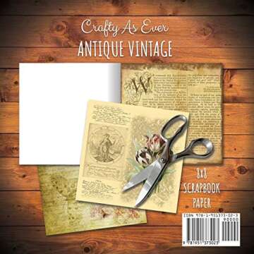 Antique Vintage Scrapbook Paper Pad 8x8 Decorative Scrapbooking Kit Collection for Cardmaking, DIY C...