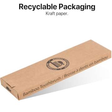 Sea Turtle Plant-Based Bristles, Bamboo Toothbrushes, Soft Natural Toothbrush for Adults (4 Pack)