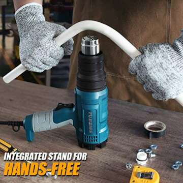 1500W Heat Gun Kit for DIY Projects with Dual-Temperature Settings