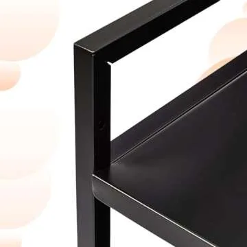 Amazon Basics 3-Tier Metal Rolling Cart, Black