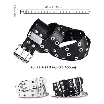 SATINIOR Double Grommet Belts for Stylish Versatility