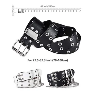 SATINIOR Double Grommet Belts for Stylish Versatility