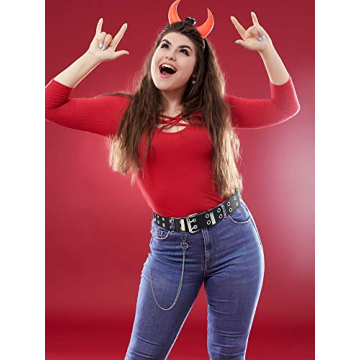 SATINIOR Double Grommet Belts for Stylish Versatility