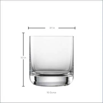 SCHOTT ZWIESEL Convention Whiskey Glass Set of 6 - Durable & Elegant