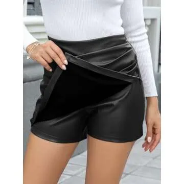 Stylish We1Fit Faux Leather Skorts for Women
