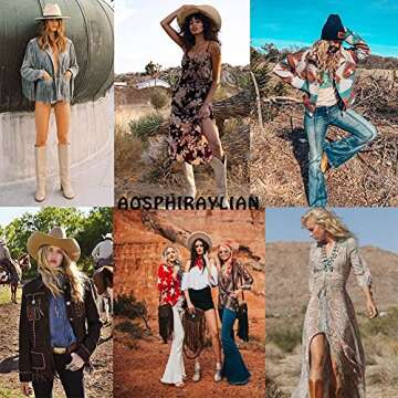 AOSPHIRAYLIAN Women's Knee High Cowboy Western Boots