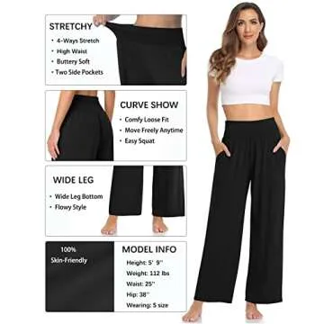 TARSE Women’s Wide Leg Pants - Stylish & Comfortable