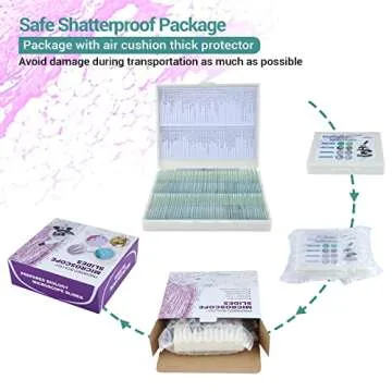 100 Prepared Microscope Slides for Kids and Students