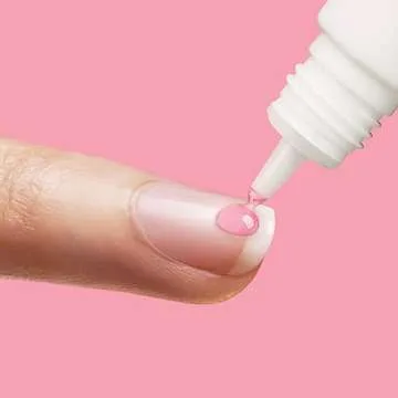 KISS PowerFlex Pink Nail Glue for Press On Nails, Ultra Hold Flex Formula Nail Adhesive, Includes One Bottle 3g (0.10 oz.) with Twist-Off Cap & Nozzle Tip Squeeze Applicator