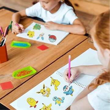 18 Pcs Diamond Art Stickers Kits for Kids, DIY Cartoon Paint by Numbers Diamonds Mosaic Stickers for Kids Arts Diamond Craft Stickers for Kids and Adult Beginners