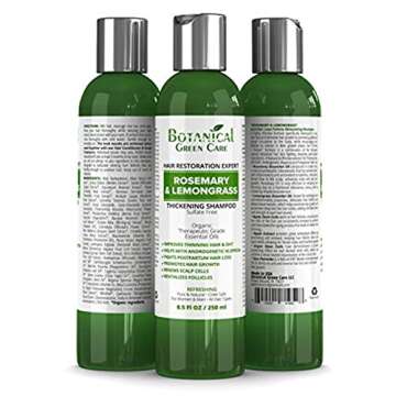 Rosemary & Lemongrass Anti-Hair Loss Shampoo - Promotes Hair Growth and Thickening for Women & Men, ...