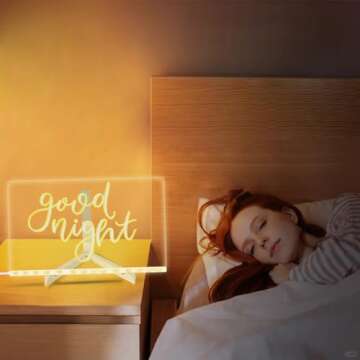 Colorful 12 Colors LED Dry-Erase Note Board - Acrylic Message Board with Stand, USB Power, Rewritable, Night Light, for Home & Business Ultra-Thin Tracing Writing Light Board