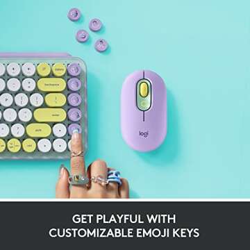 Logitech POP Keys Mechanical Wireless Keyboard with Customizable Emoji Keys, Durable Compact Design, Bluetooth or USB Connectivity, Multi-Device, OS Compatible - Daydream Mint (Renewed)