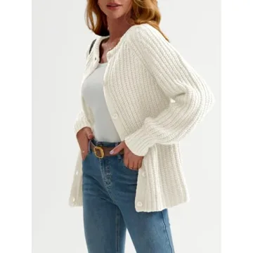 Trendy LILLUSORY Chunky Cardigan for Women - Stylish Warmth