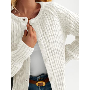 Trendy LILLUSORY Chunky Cardigan for Women - Stylish Warmth