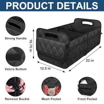 Deosk Car Trunk Organizer for SUV, Waterproof & Versatile