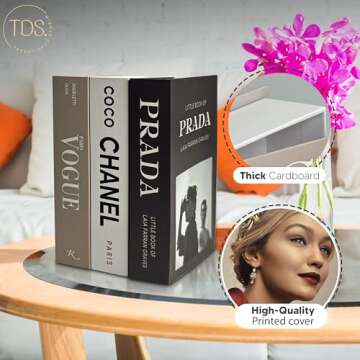 Decorative Book for Home Decor, Celebrating Graduations, Fake Books, Minimalist Decor, Coffee Table Decor Books, Designer Book, Aesthetic Shelves, Hidden Storage Hardcover Faux Book, Set of 3 (Light)