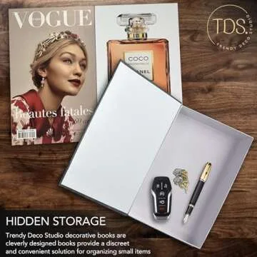 Decorative Book for Home Decor, Celebrating Graduations, Fake Books, Minimalist Decor, Coffee Table Decor Books, Designer Book, Aesthetic Shelves, Hidden Storage Hardcover Faux Book, Set of 3 (Light)