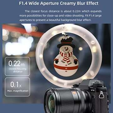 VILTROX 13mm f/1.4 F1.4 XF Auto Focus Lens for Fujifilm X-Mount Camera,Wide Angle Camera Lens for Fuji X-Pro2 X-Pro3 X-S10 X-T5 X-T30 XT30II X-T100 X-T200 X-H2 X-H2S X-A5 X-A7 X-E2S X-E3 X-E4