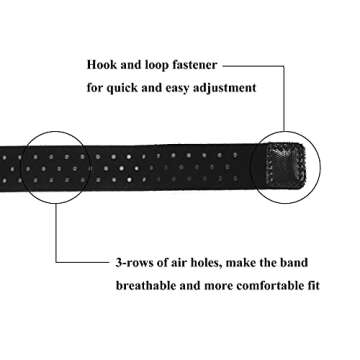 B-Great Breathable Hook and Loop Ankle Band for Compatible with 41mm Apple Watch Series 9 8 7, 40mm Apple Watch Series 6 SE 5 4 and 38mm Apple Watch Series 3 2 1 (Black, Small)