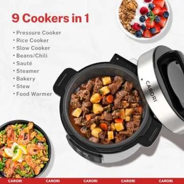 CARORI 9-in-1 Electric Pressure Cooker 6 Qt: Safely Simplify Your Cooking