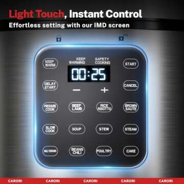 CARORI 9-in-1 Electric Pressure Cooker: Smart Cooking Made Easy