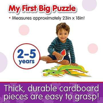 The Learning Journey - My First Big Floor Puzzle - Dragon - Dragon Puzzle for Kids - Toddler Games & Gifts for Boys & Girls Ages 2 Years and Up - Award Winning Games and Puzzles