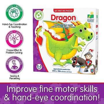 The Learning Journey - My First Big Floor Puzzle - Dragon - Dragon Puzzle for Kids - Toddler Games & Gifts for Boys & Girls Ages 2 Years and Up - Award Winning Games and Puzzles