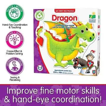 The Learning Journey - My First Big Floor Puzzle - Dragon - Dragon Puzzle for Kids - Toddler Games & Gifts for Boys & Girls Ages 2 Years and Up - Award Winning Games and Puzzles