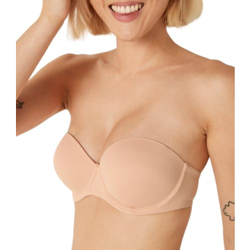 Victoria's Secret Pink Wear Everywhere Strapless Push Up Bra, Padded Bra, Adjustable Straps, Straple...