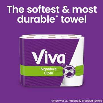 Viva Signature Cloth Paper Towels, 12 Triple Rolls, 141 Sheets per Roll