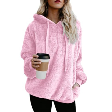 Yanekop Women's Oversized Fleece Pullover Hoodie – Comfy and Stylish