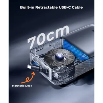 JOYFAR 35W Portable Charger with Built-in USB C Cable