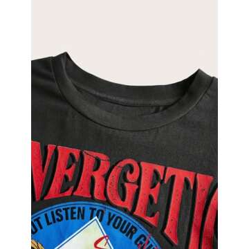 SOLY HUX Women's Y2K Vintage Graphic Short Sleeve Tee