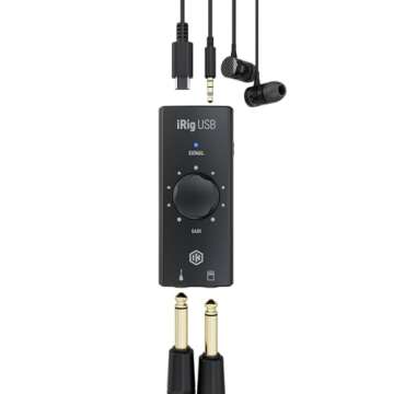 IK Multimedia iRig USB Guitar Audio Interface - Record with Clarity