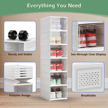 Harmon Wandyer Shoe Storage Organizer - Space Saving Boxes