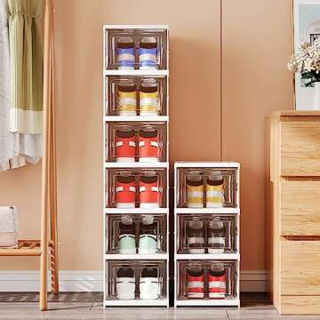 Harmon Wandyer Shoe Storage Organizer - Space Saving Boxes