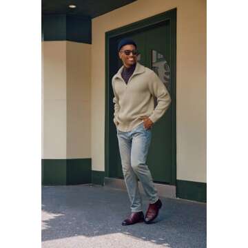 Unisex Solid Zip Up Sweater Cardigan Raglan Sleeve Cardigans Apricot, Medium