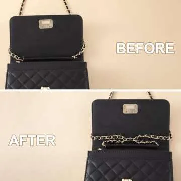 HINZIC 4pcs Chain Strap Shortener for Bag, 360 Rotatable Alloy Chain Clip Buckle, Small Necklace Shortener Clasp Accessories for Shorten Purse Handbag Chain-Gold