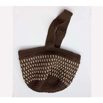 Brown Cotton Market Tote Bag