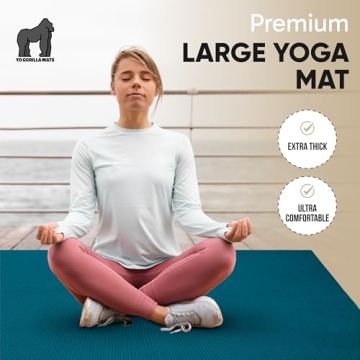 Gorilla Mats Premium Extra Large Yoga Mat Non-Slip Comfort