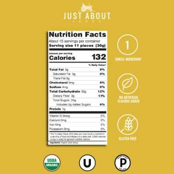 Just About Foods Organic Dried Mangoes Pack of 2 - 1 lb