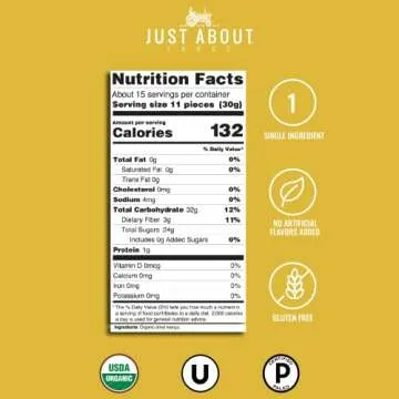 Just About Foods Organic Dried Mangoes Pack of 2 - 1 lb