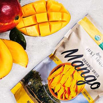 Just About Foods Organic Dried Mangoes Pack of 2 - 1 lb