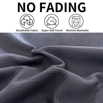 QUILTINA 100% Cotton Waffle Weave Dish Towels Set - 6 Pack