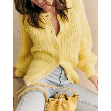 Watashi Women's Chunky Knit Cardigan for Ultimate Comfort
