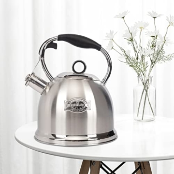 Stainless Steel Whistling Tea Kettle for Home & Kitchen
