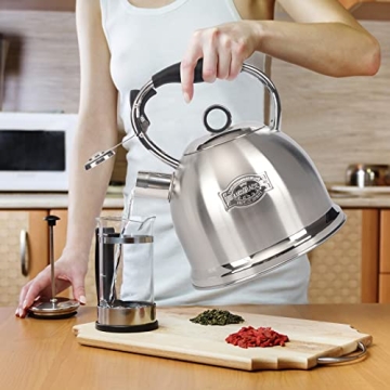 Stainless Steel Whistling Tea Kettle for Home & Kitchen