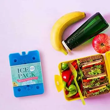 BLUE ELE Ice Packs - Reusable Lunch Box Chill Packs Set