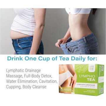 Bruizex Lymphatic Natural Herbal Tea, Lymphatic Drainage, Ginger Blend for Lymphatic System Health, ...